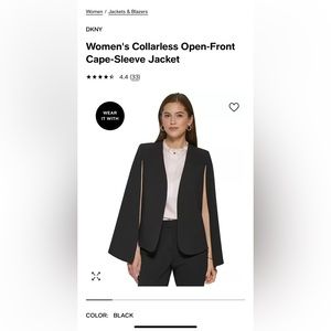 DKNY Cape-sleeve women’s jacket